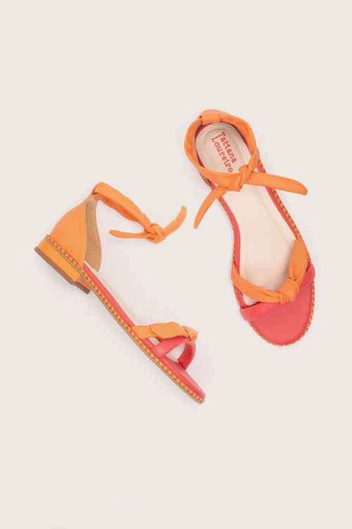 RASTEIRA LACE UP NÓ MESTIÇO NAKED LARANJA / PINK