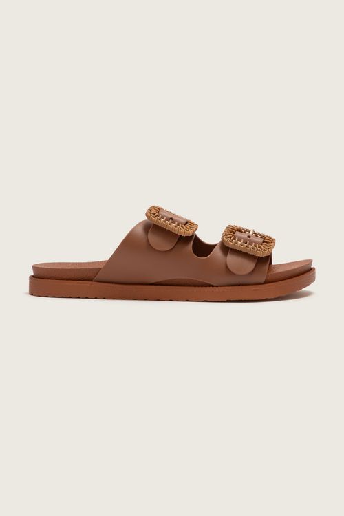 SLIDE ACQUA FIVELA TRANÇADA CARAMELO