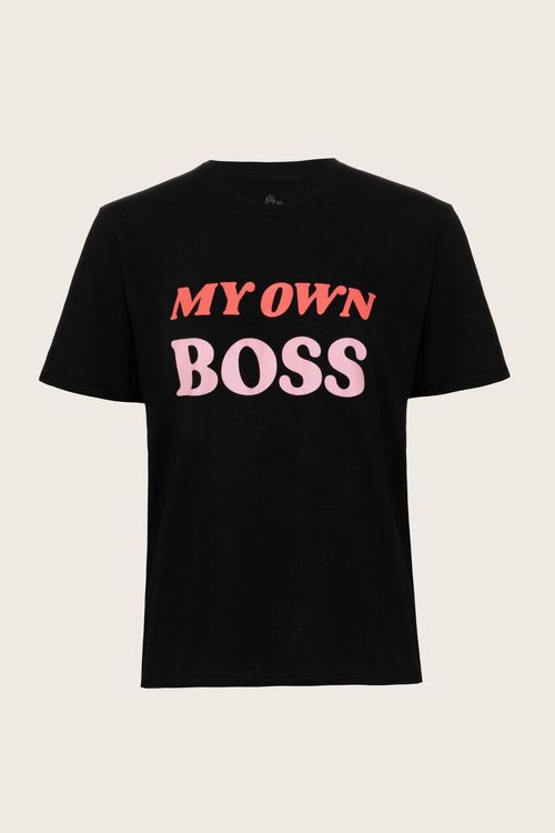 CAMISETA MY OWN BOSS PRETO