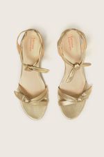 Imagem do produto SANDÁLIA LACE UP NÓ MESTIÇO NAKED SALTO BLOCO OURO