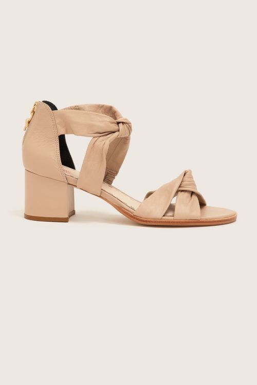 SANDÁLIA NÓ MESTIÇO SALTO BLOCO (PARA PEITO DE PÉ ALTO) PELE