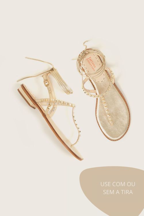 RASTEIRA SLIM MINI SPIKE SQUARE OURO