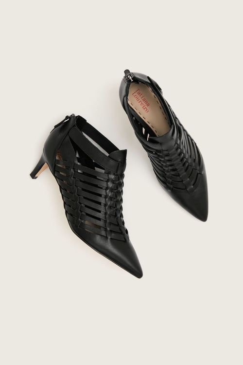 ANKLE BOOT BICO FINO STRIPES PRETO