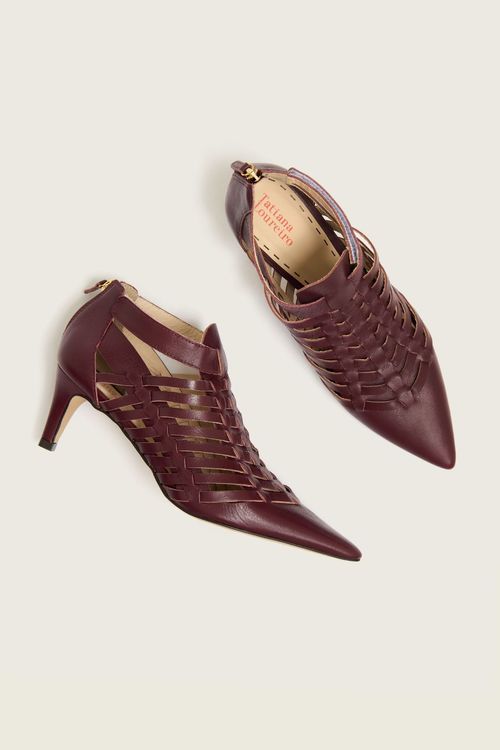 ANKLE BOOT BICO FINO STRIPES VINHO