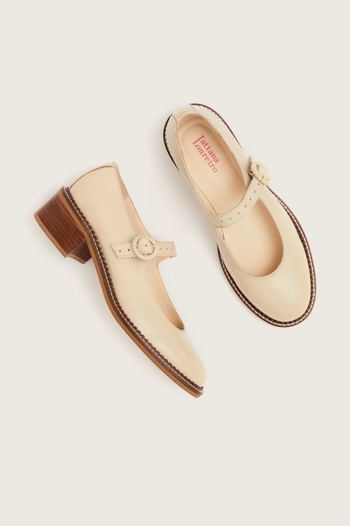 SCARPIN BONECA SALTO BLOCO OFF WHITE