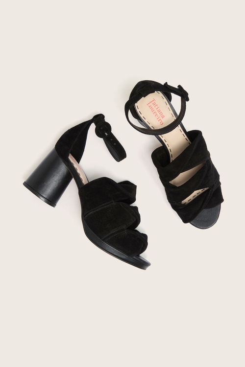SANDÁLIA MEIA PATA DRAPED PRETO