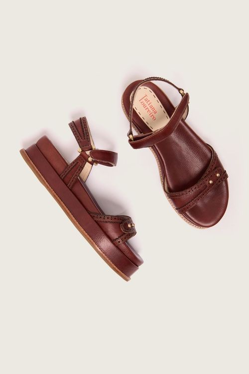 PAPETE FLATFORM URBAN BROGUE TABACO