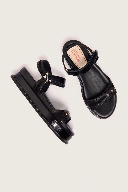 PAPETE FLATFORM URBAN BROGUE PRETO