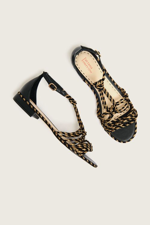 RASTEIRA GLADIADORA CHICOTE PRETO / BRONZE