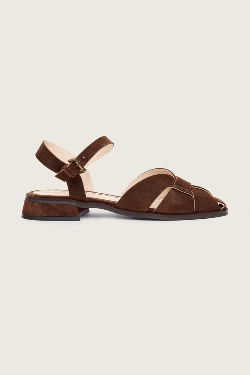 SAPATILHA FISCHERMAN ENTRELACE CHOCOLATE