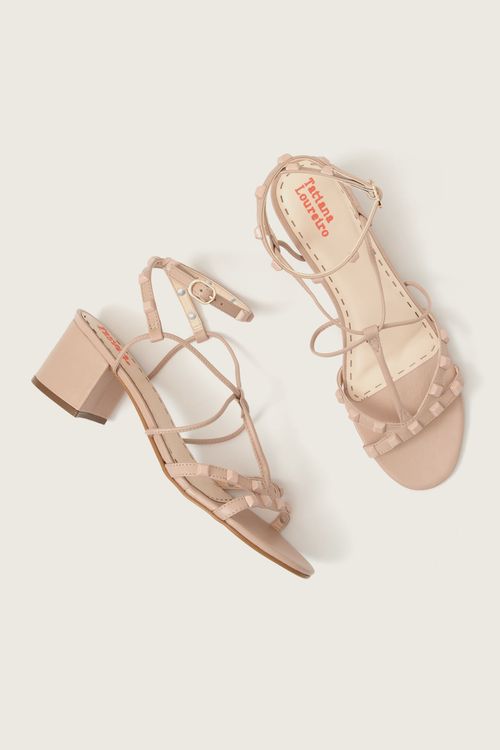 SANDÁLIA GLADIADORA SPIKE SQUARE PELE