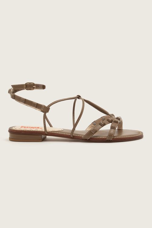 RASTEIRA GLADIADORA SPIKE SQUARE TAUPE