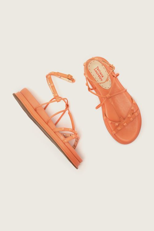 PAPETE GLADIADORA SPIKE SQUARE FLATFORM APRICOT