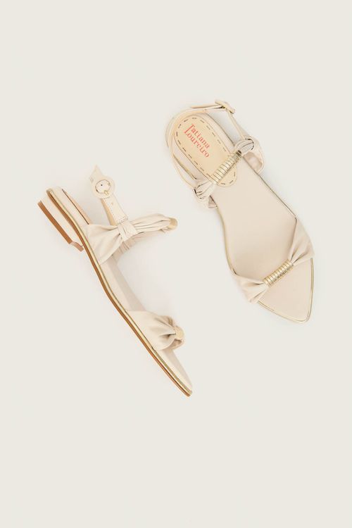 RASTEIRA DUPLO ENLACE OFF WHITE / OURO