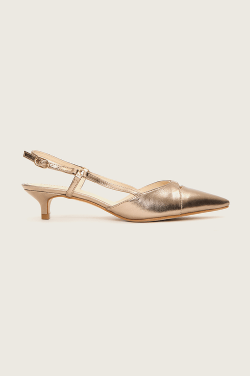 SCARPIN MINI ARGOLA SLINGBACK PRATA VELHO