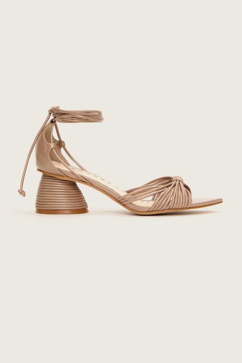 SANDÁLIA MULTI ENLACE NUDE PEROLADO