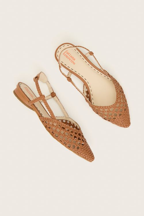 SAPATILHA SLINGBACK TRAMAS ARGILA