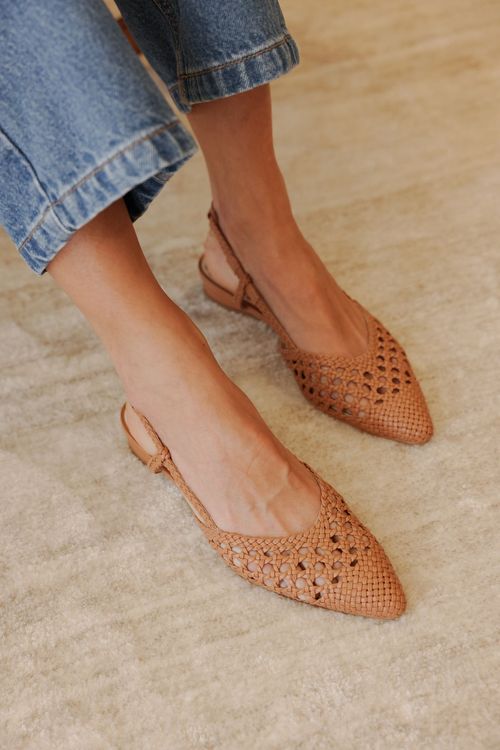 SAPATILHA SLINGBACK TRAMAS ARGILA