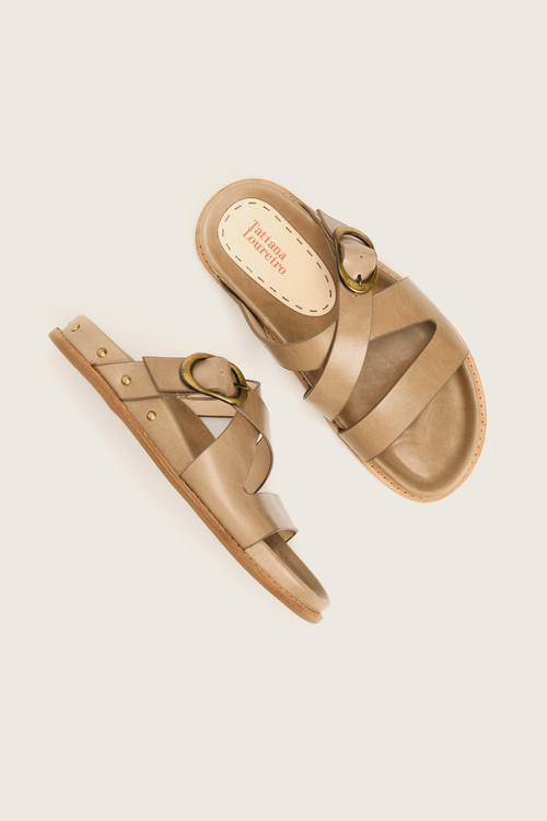 SLIDE CRUZADA TAUPE
