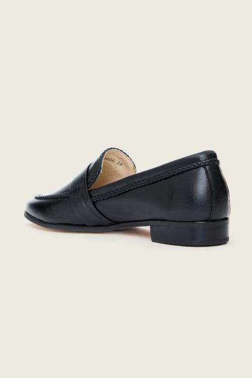 MOCASSIM SOFT FORRO DE COURO PRETO