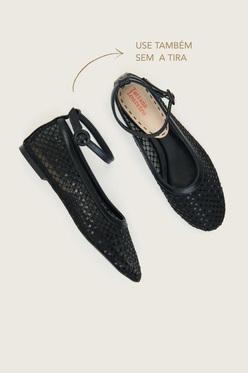 SAPATILHA TULE PRETO