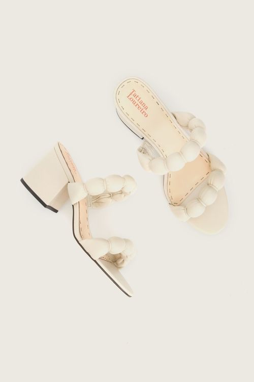 SANDÁLIA BUBBLE DUPLA OFF WHITE