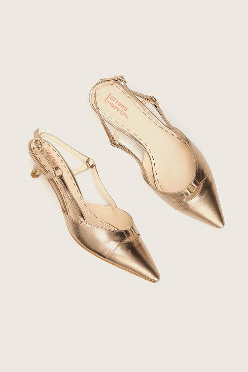 SCARPIN MINI ARGOLA SLINGBACK PRATA VELHO