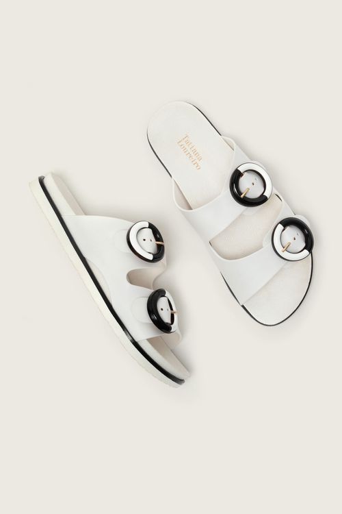 SLIDE ACQUA  FIVELA ROUND PRETO / BRANCO