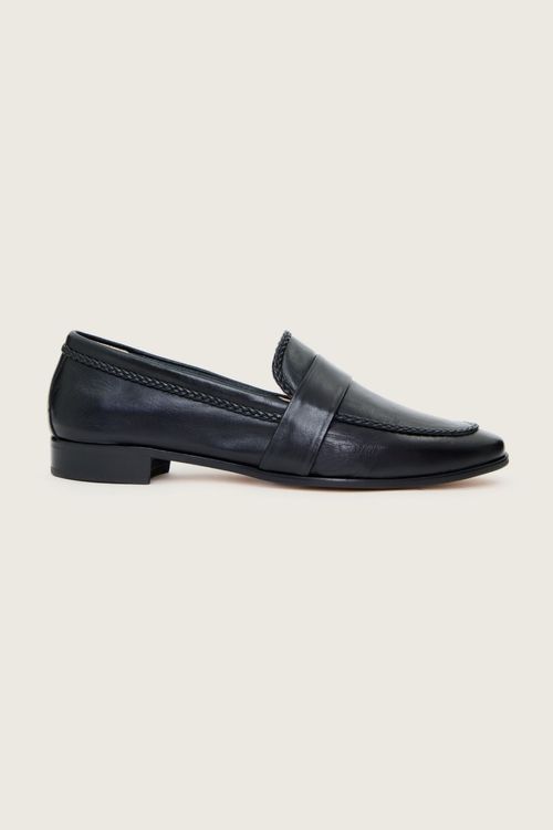MOCASSIM SOFT FORRO DE COURO PRETO