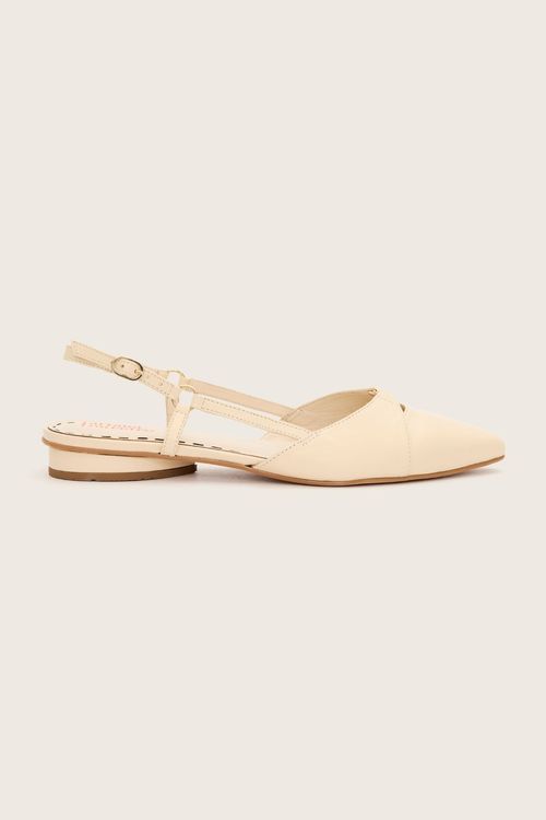 SAPATILHA MINI ARGOLA SLINGBACK MANTEIGA
