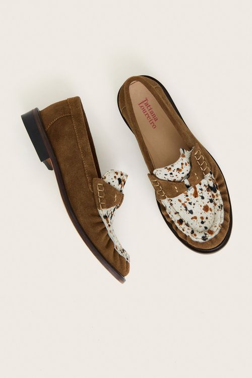 MOCASSIM FRANZIDO ANIMAL PRINT / CHOCOLATE