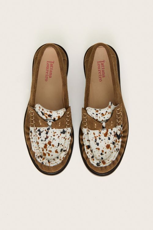 MOCASSIM FRANZIDO ANIMAL PRINT / CHOCOLATE