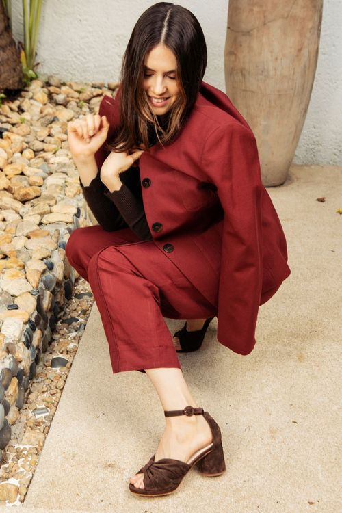 SANDÁLIA MEIA PATA FRANZIDA CHOCOLATE