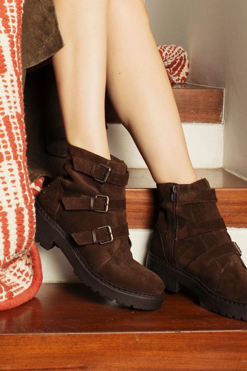 BOTA COTURNO BIKER CHOCOLATE