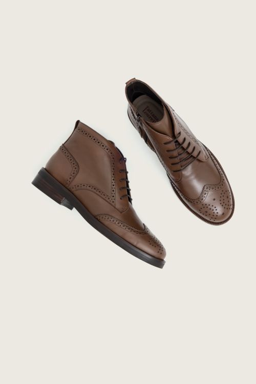 BOTA COTURNO BROGUE TABACO