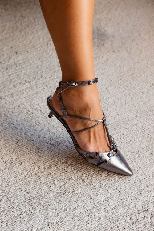 SCARPIN SLINGBACK SPIKE GRAFITE