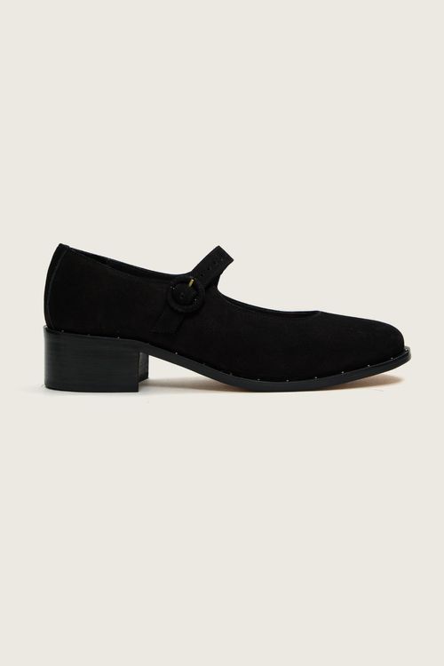 SAPATO BONECA STUDS PRETO