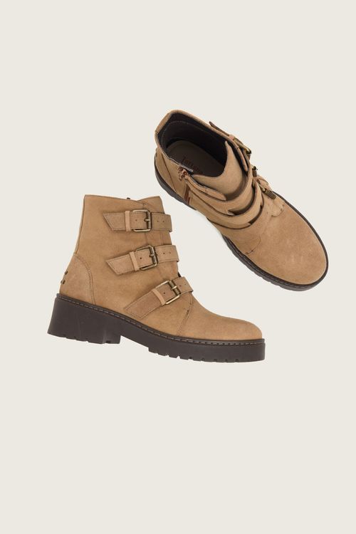 BOTA COTURNO BIKER TAUPE