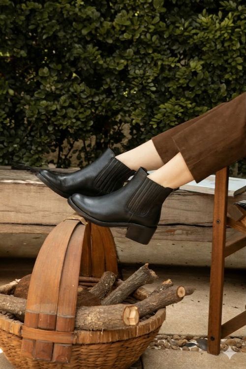 BOTA CHELSEA SALTO BLOCO PRETO