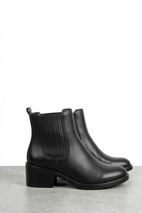 BOTA CHELSEA SALTO BLOCO PRETO