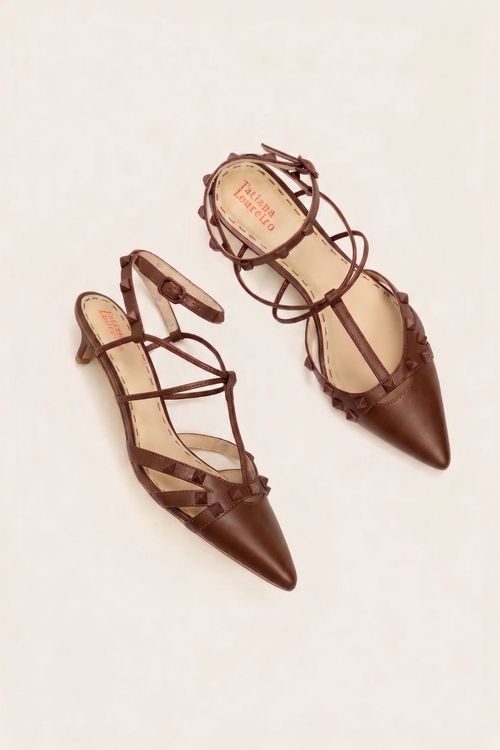 SCARPIN SLINGBACK SPIKE CHOCOLATE