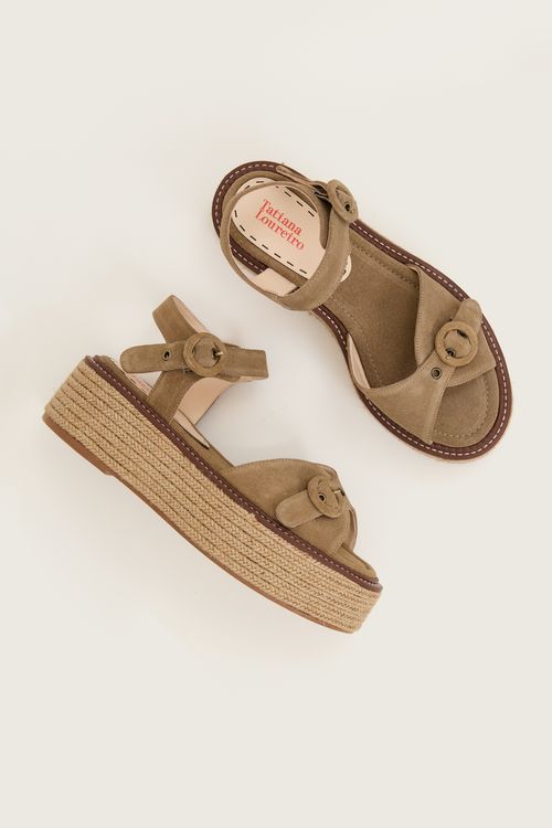 SANDALIA FLATFORM RAFIA FENDI